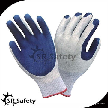 SRSAFETY 10G Gestrickte Baumwollgefütterte Gummihandschuhe